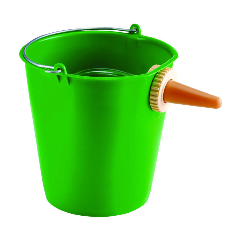 foto del prodotto secchio verde con poppatoio per vitelli lt.12