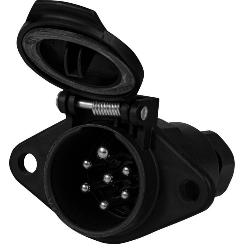foto del prodotto secor t es021 presa rimorchio terminale non intestato presa rimorchio 7 poli tipo s plastica