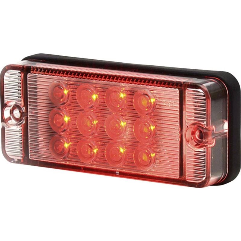 foto del prodotto secor t faro antinebbia posteriore cavi terminali retronebbia posteriore 12 v, 24 v rosso vetro trasparente