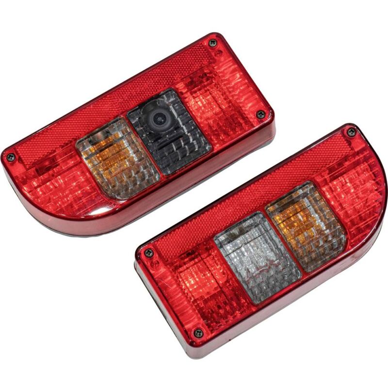 immagine 0 del prodotto secor t kit illuminazione per rimorchio telecamera retrovisiva hd integrata, luce di direzione, luce di stop, luce targ