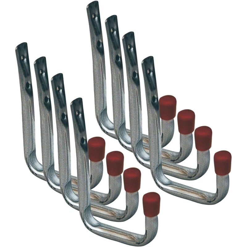 foto del prodotto secotec vasalat vas148 vas123 gancio da parete a forma di u, 120 x 80 mm, 8 pezzi, colore argento
