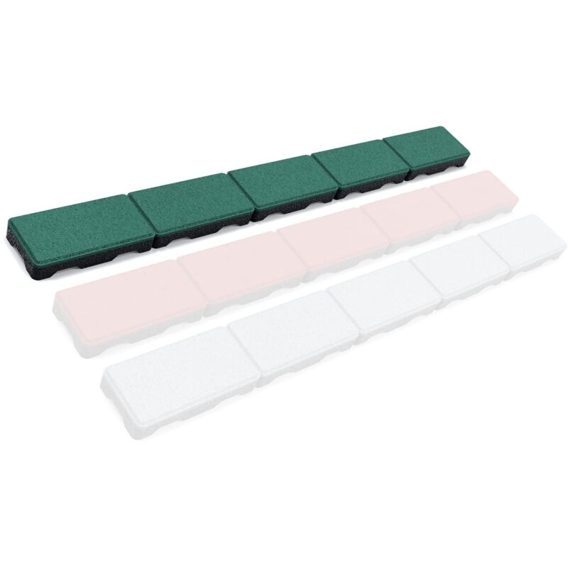 foto del prodotto secuplay bordi in gomma per prati e aiole 100x10x3,6cm verde pachetto di 3