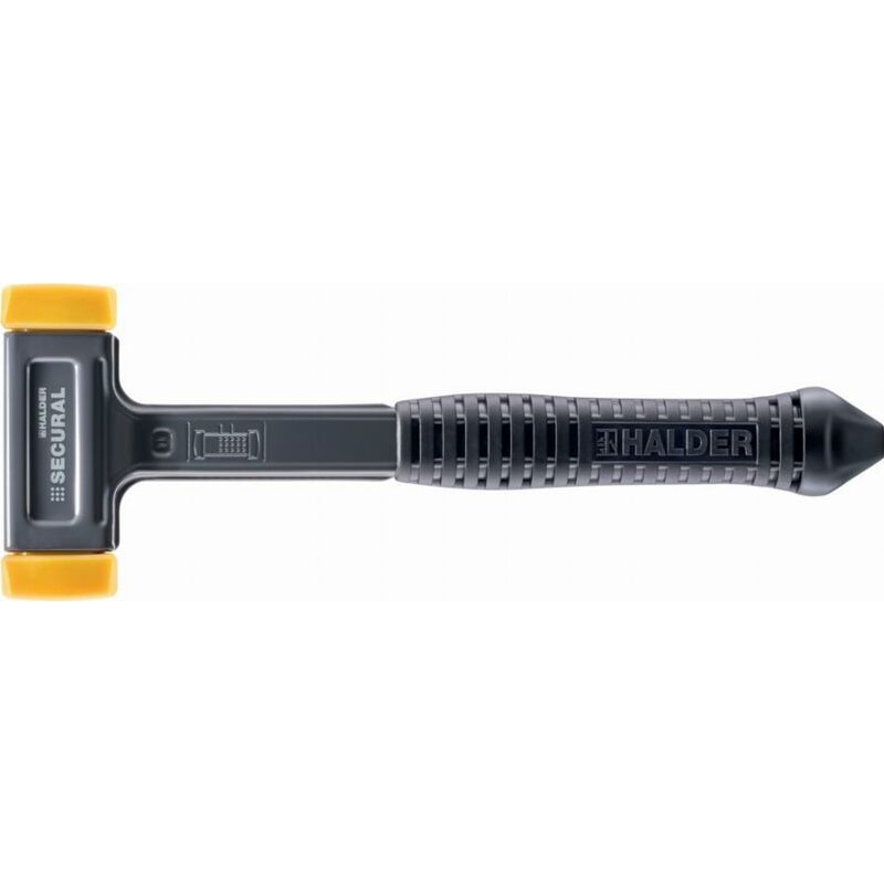 foto del prodotto secural mazza plus, testa e manico infrangibili in un unico pezzo di acciaio, punte rettangolari, con estremit speciale del manico l 30 mm 