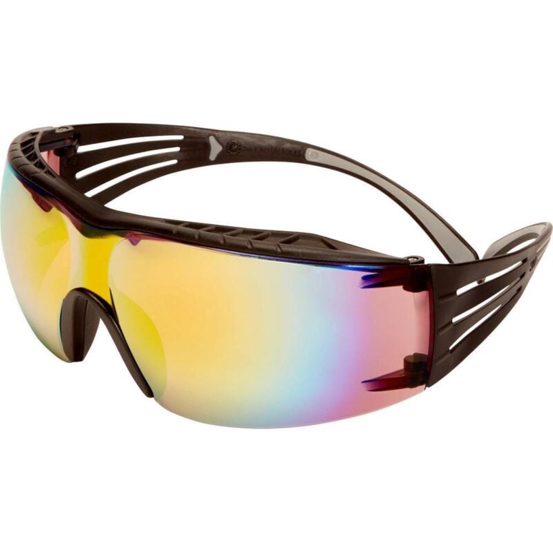 foto del prodotto securefit sf416xas blk occhiali di protezione antiappannante, rivestimento specchiato grigio, nero 3m
