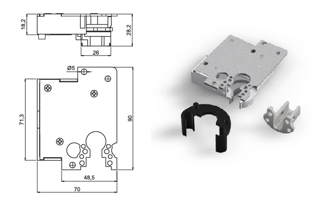 foto del prodotto securemme cuore di ricambio cilindro europeo per porte blindate 25c sx 25cxszb 