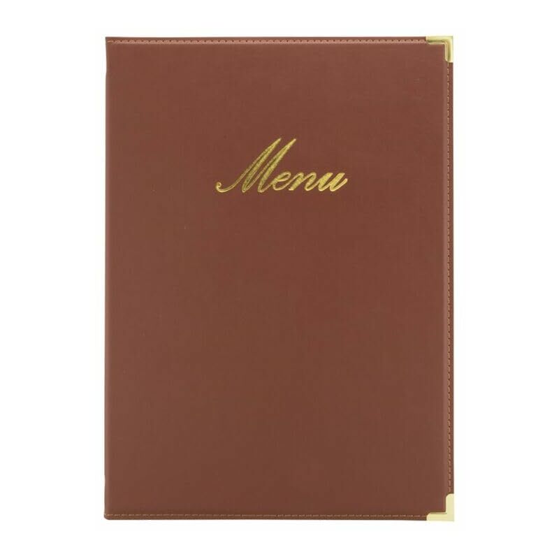 foto del prodotto securit porta menu linea classic per caff , ristoranti, bar similpelle formato a4 1 doppio inserto incluso colore bordeaux