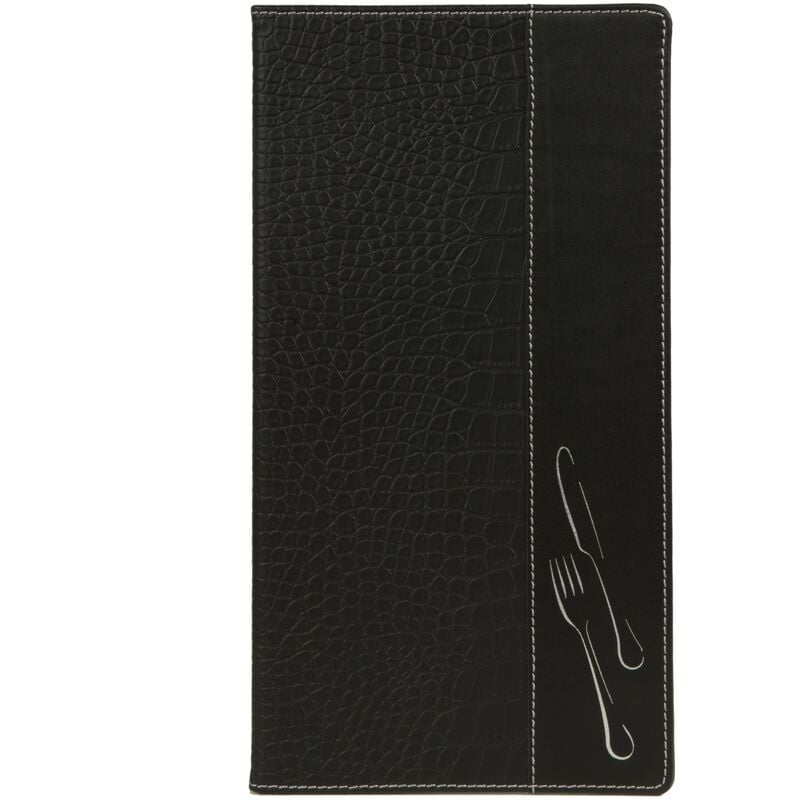 foto del prodotto securit porta menu linea design per caff , ristoranti, bar formato a45 similpelle 2 doppio inserti inclusi disegno croccodrillo colore