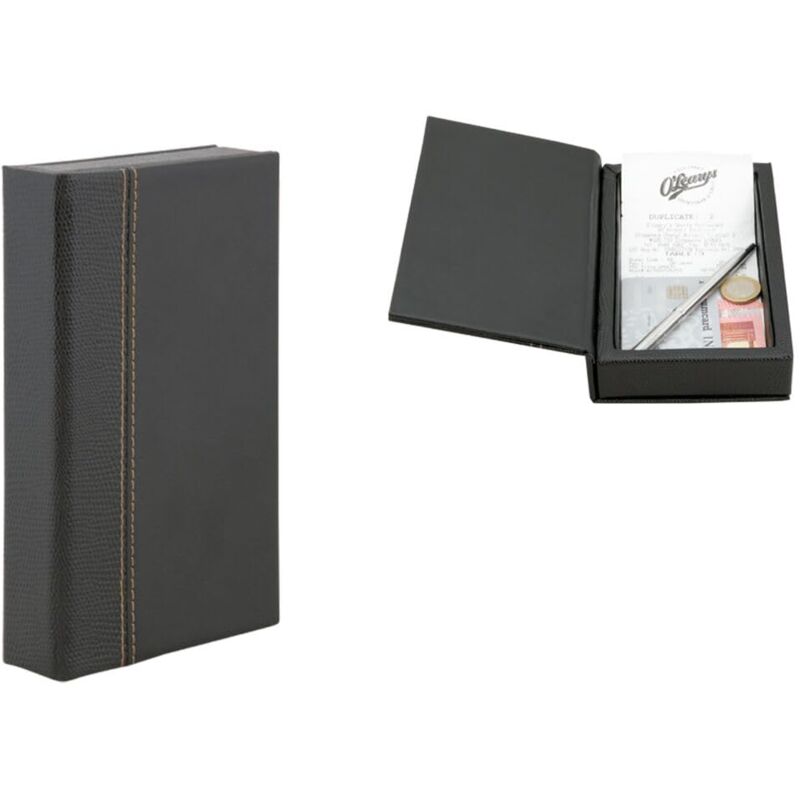 foto del prodotto securit portaconto linea trendy per caff , ristoranti, bar similpelle 18,3x12,5 cm colore nero