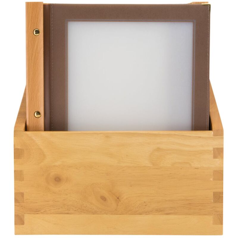 foto del prodotto securit set da 10 porta menu a4 linea wood pi box per caff , ristoranti, bar formato a4 colore marrone
