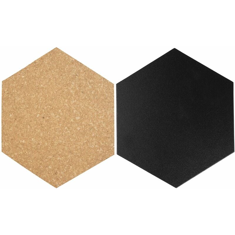 foto del prodotto securit set mit 4 schwarzen wandkreidetafel 3 korktafeln fl ssigkreidemarker pinnnadeln doppelseitige tafeln gr e pro tafel 15,5x18cm