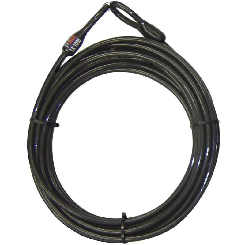 foto del prodotto security plus cavo d acciaio con occhielli 0289 nero occhielli per lucchetto