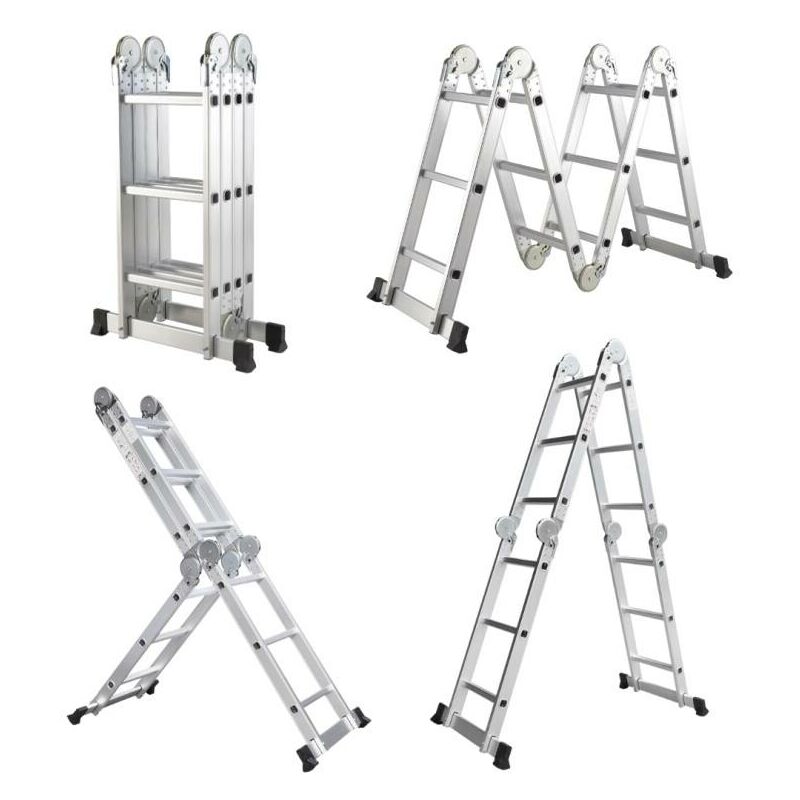 foto del prodotto secury t chelle multifonction pliable 4x3 marches 6 en 1 3.5m 100 aluminium avec plateforme chafaudage