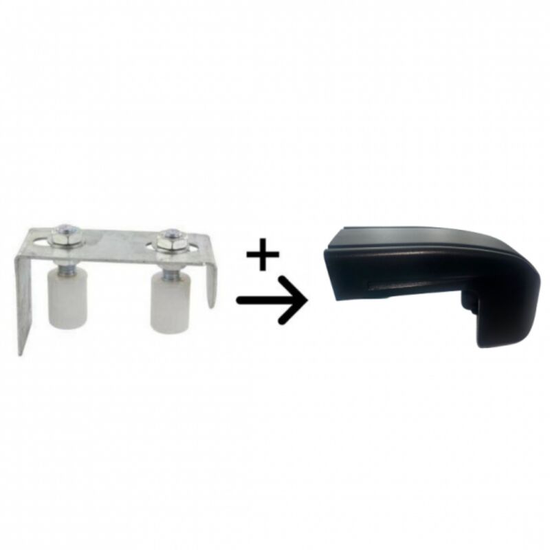 foto del prodotto secury t guide portail coulissant acier zingu blanc r glable cache