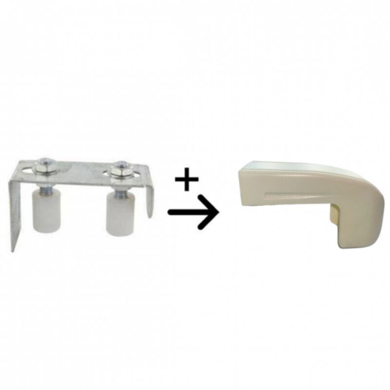 foto del prodotto secury t guide portail coulissant acier zingu blanc r glable cache