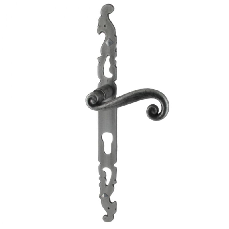 foto del prodotto secury t poign es de porte fer forg coq 330x28mm vieil argent