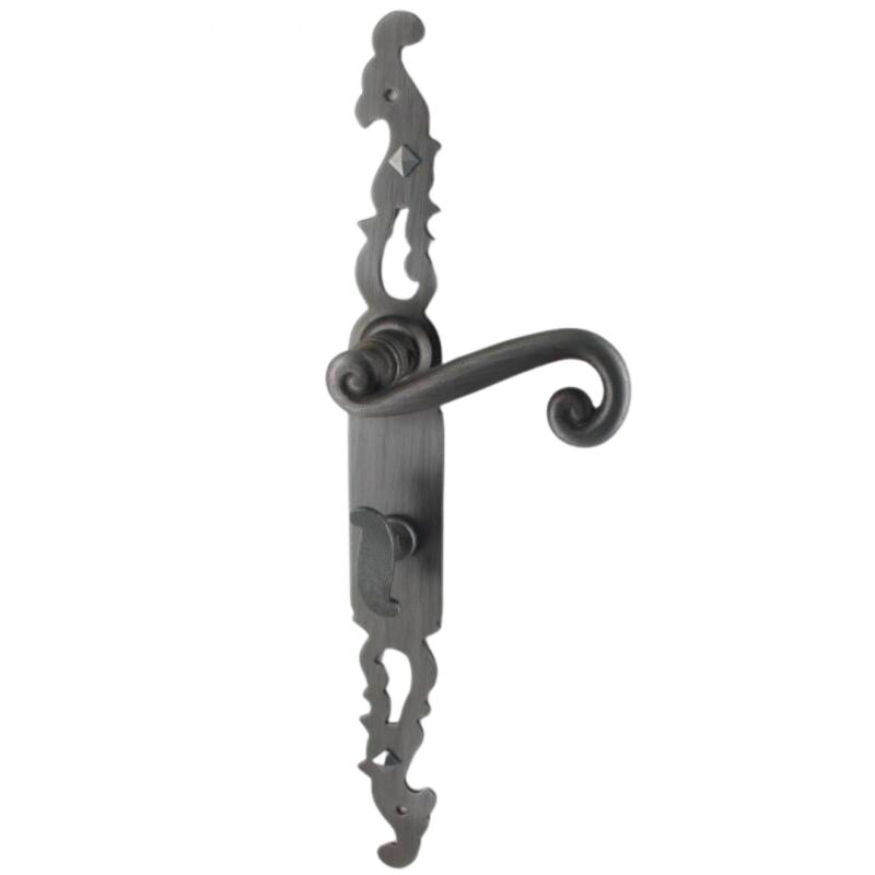 foto del prodotto secury t poign es de porte fer forg coq vieil argent 330x36 mm