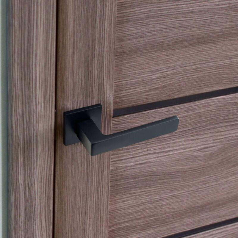 foto del prodotto secury t poign es de porte sur rosace noir mat carr mod le nathaly