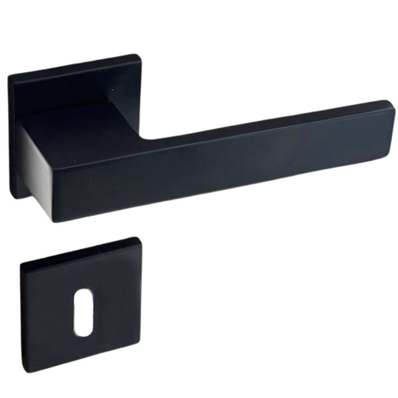 foto del prodotto secury t poign es de porte sur rosace noir mat mod le mathilda