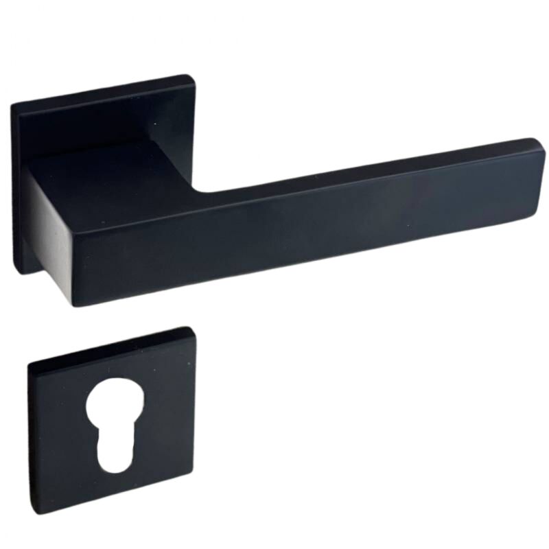 foto del prodotto secury t poign es de porte sur rosace noir mat mod le mathilda