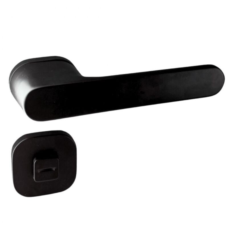 foto del prodotto secury t poign es de porte sur rosace oblongue noir mat mod le marina