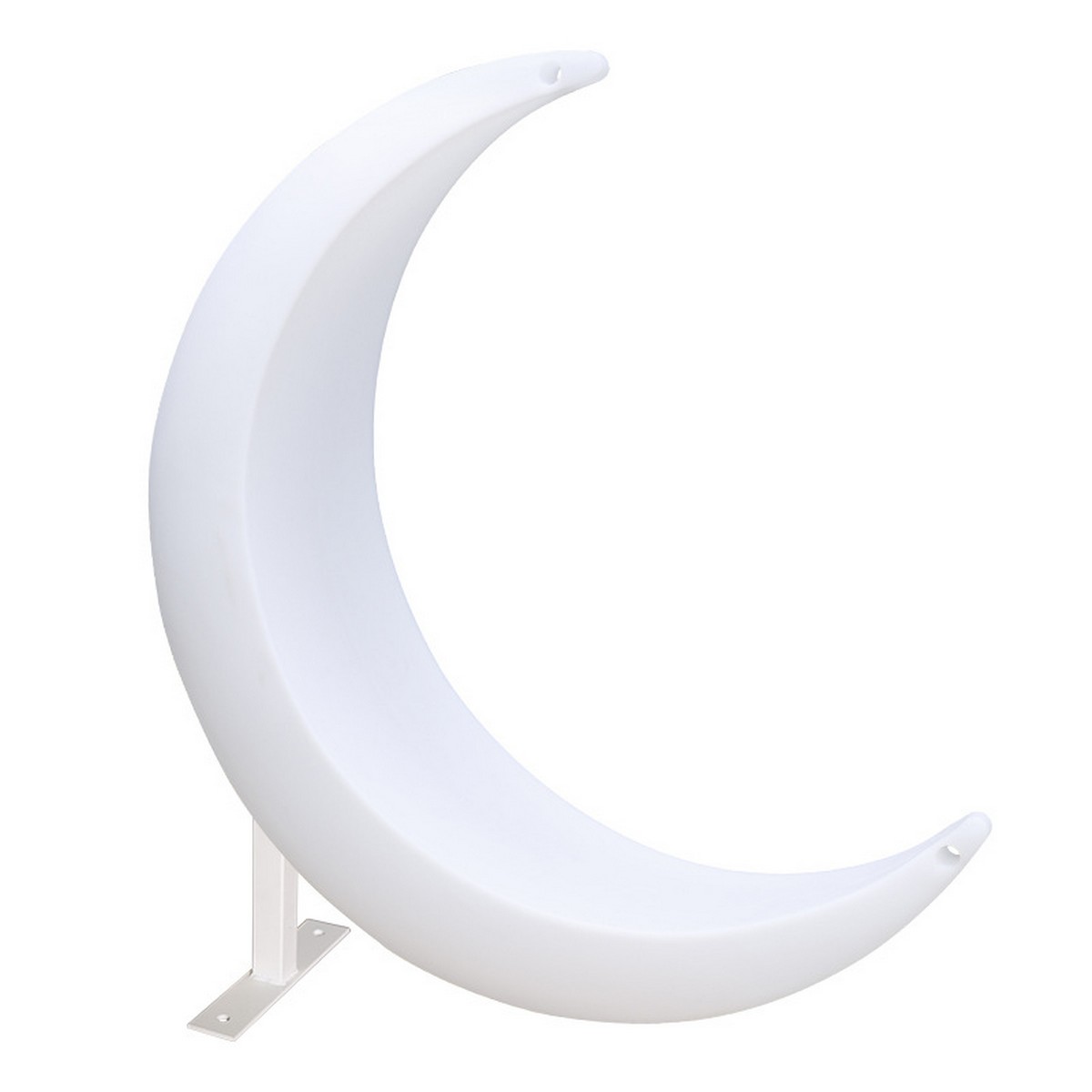 foto del prodotto sedia a mezzaluna luminosa hammy, bianco, plastica, 138x40x104,5 cm, majestic