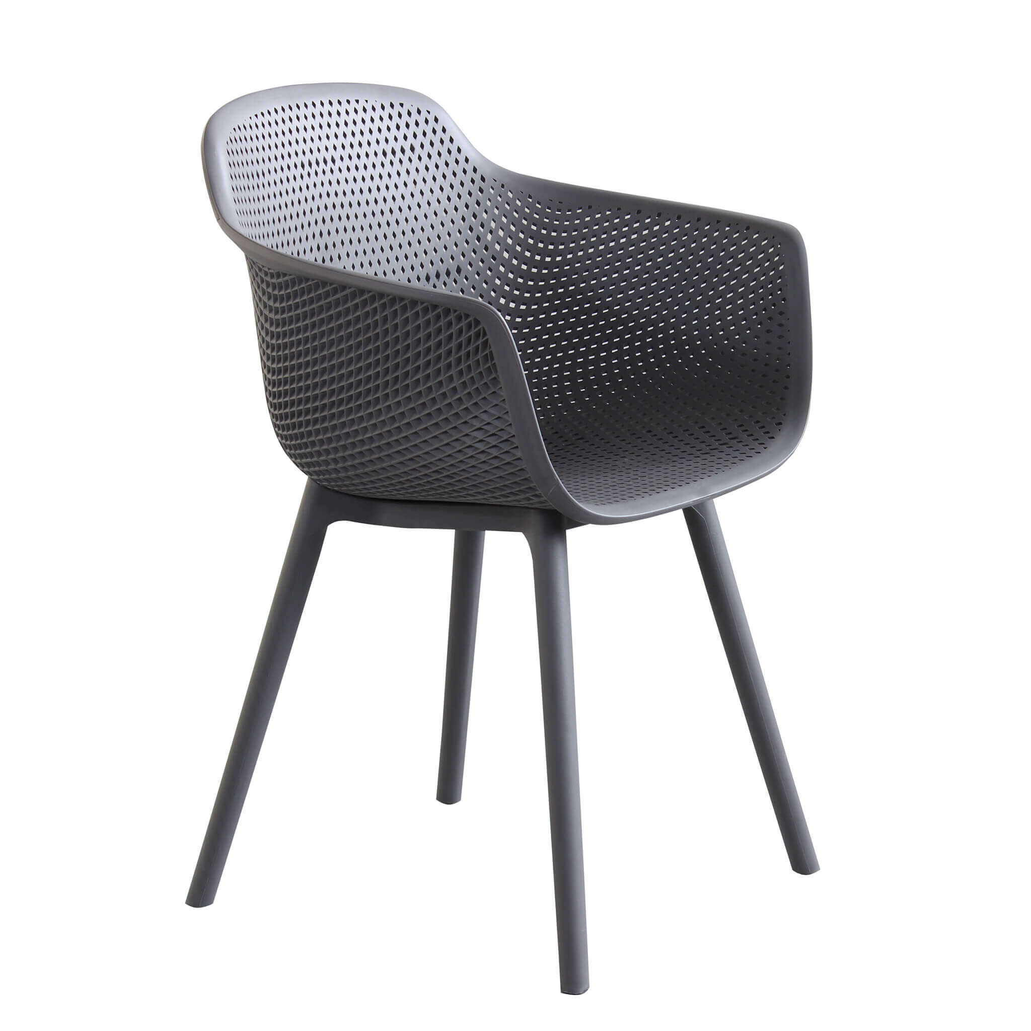 foto del prodotto sedia a poltrona vannes in plastica di colore taupe 49,5 x 48,5 x h81,5 cm