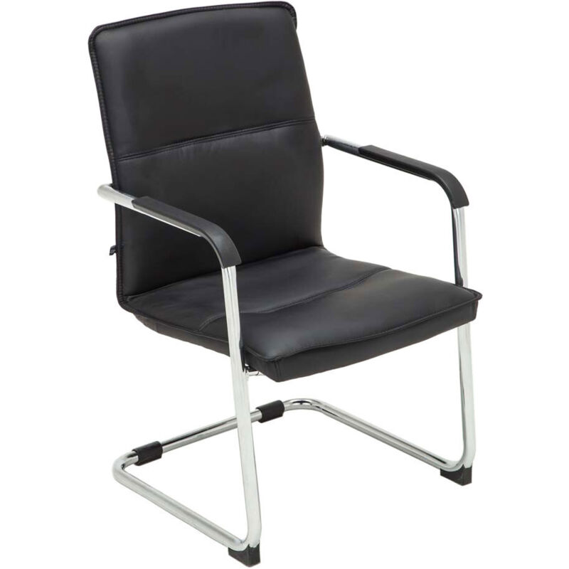 foto del prodotto sedia a sbalzo in similpelle seattle nero