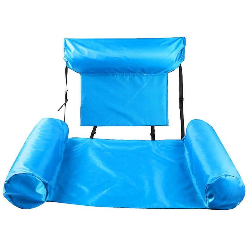 foto del prodotto sedia a sdraio gonfiabile per lettini da spiaggia per feste estive con piscina galleggiante gonfiabile in pvc sky blue