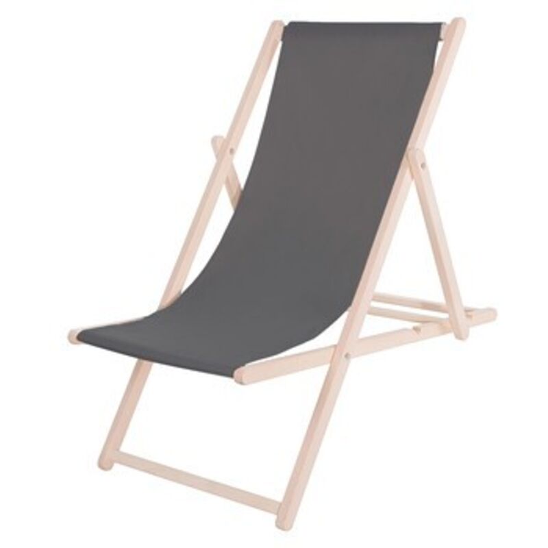 foto del prodotto sedia a sdraio pieghevole in legno springos - grafite, comfort e durata