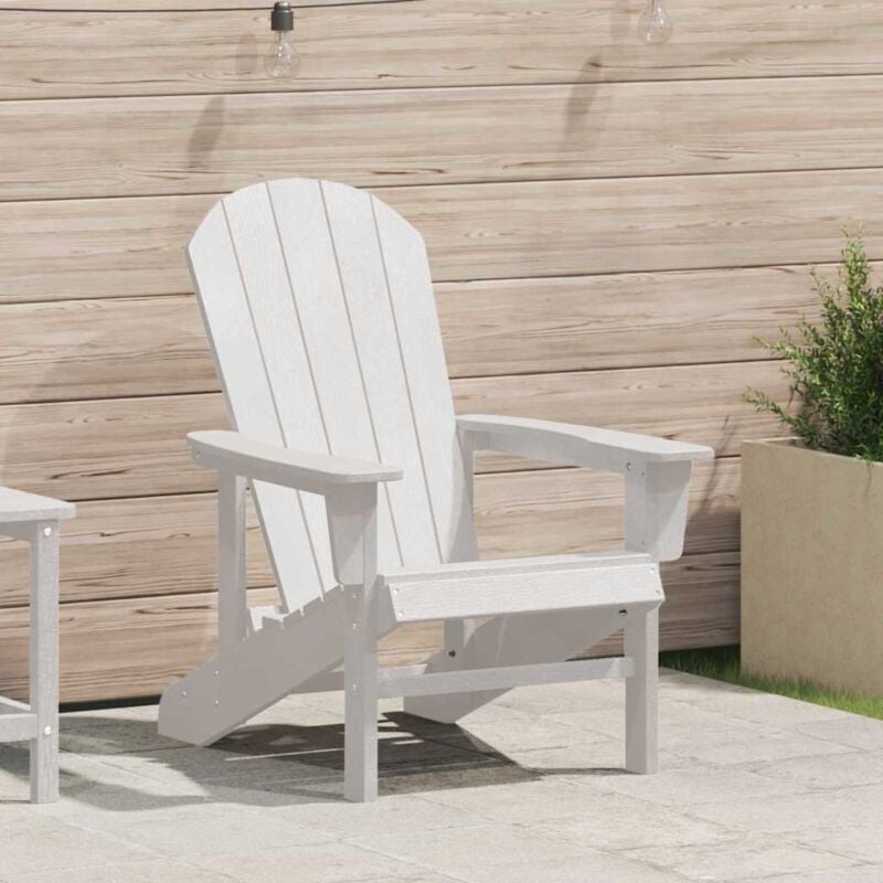 foto del prodotto sedia adirondack bianco 74x82x91 cm in hdpe vidaxl