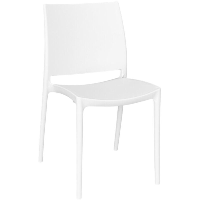foto del prodotto sedia altea in plastica colore bianco modello confort