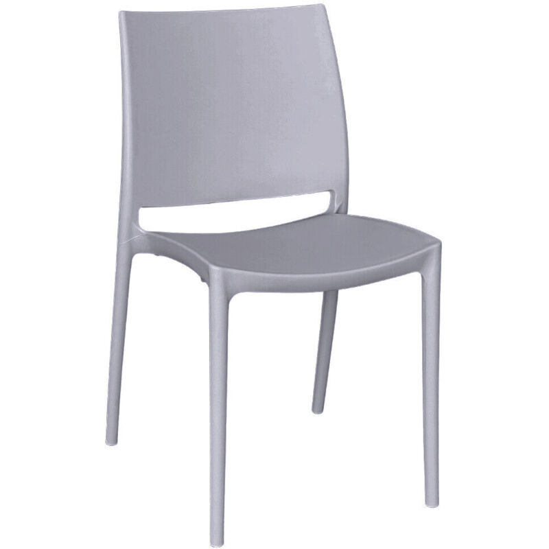 foto del prodotto sedia altea in plastica colore grigio chiaro modello confort