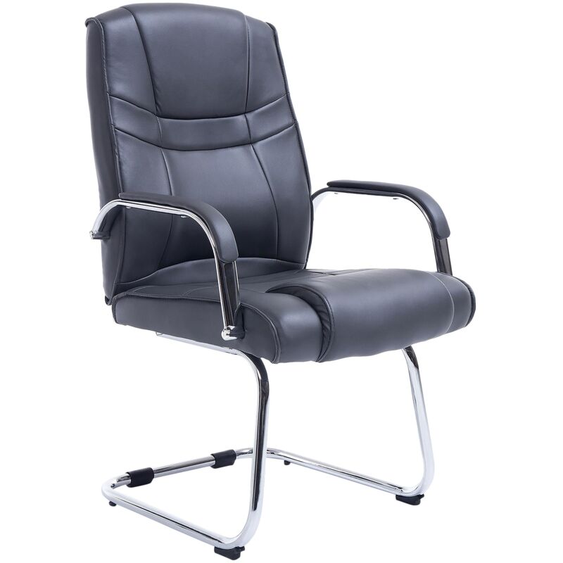 foto del prodotto sedia attila in similpelle grigio