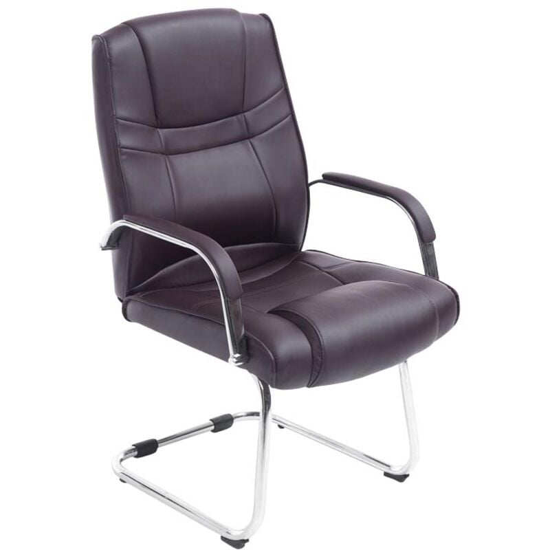 foto del prodotto sedia attila in similpelle marrone