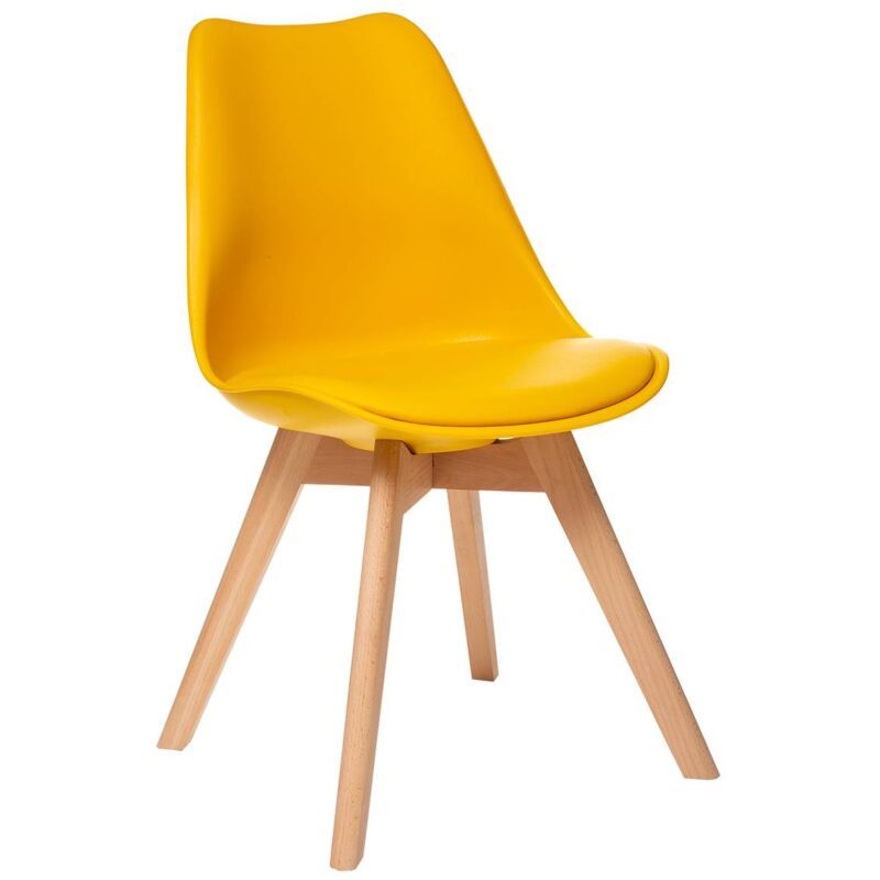 foto del prodotto sedia baya gambe in faggio giallo atmosphera cr ateur d'int rieur