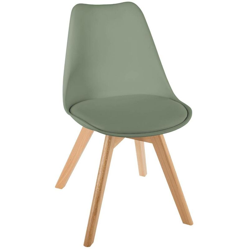 foto del prodotto sedia baya, gambe in faggio verde kaki atmosphera cr ateur d int rieur