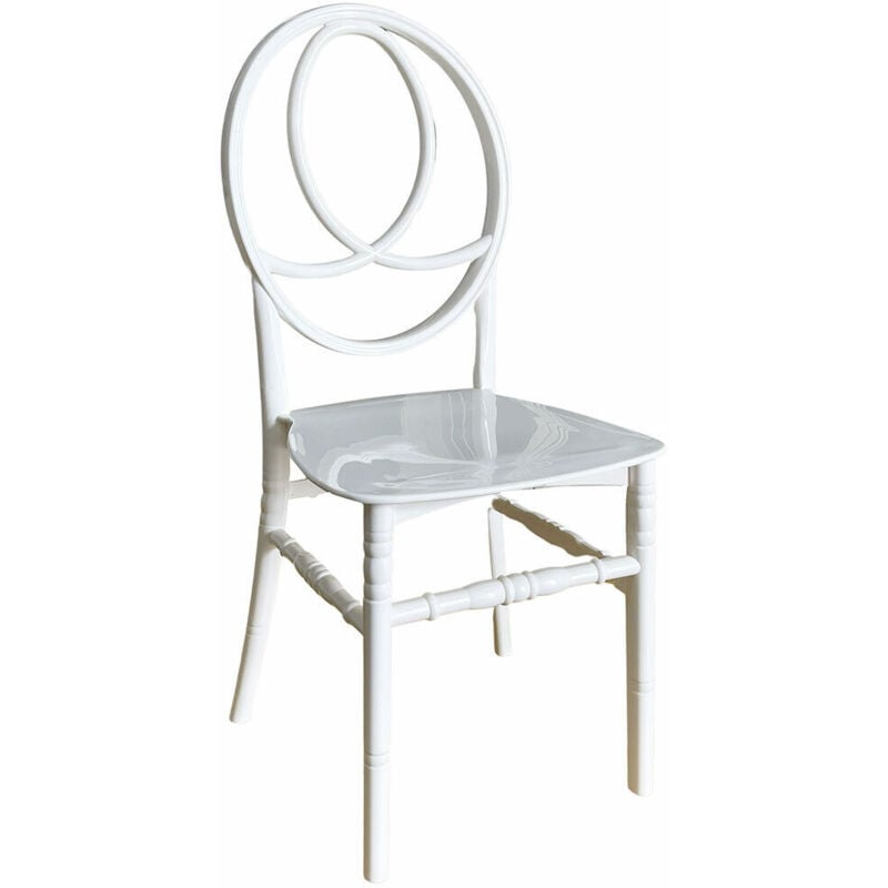 foto del prodotto sedia bianca new phoenix in plastica unico monoblocco