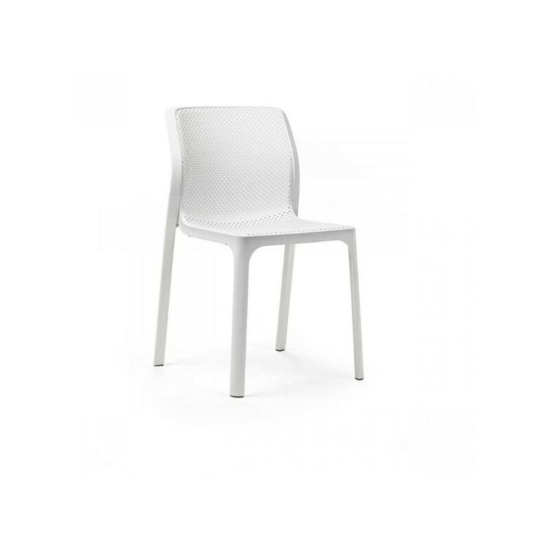 foto del prodotto sedia bit da giardino in fiberglass bianco nardi