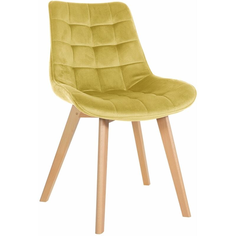 foto del prodotto sedia brook velvet giallo