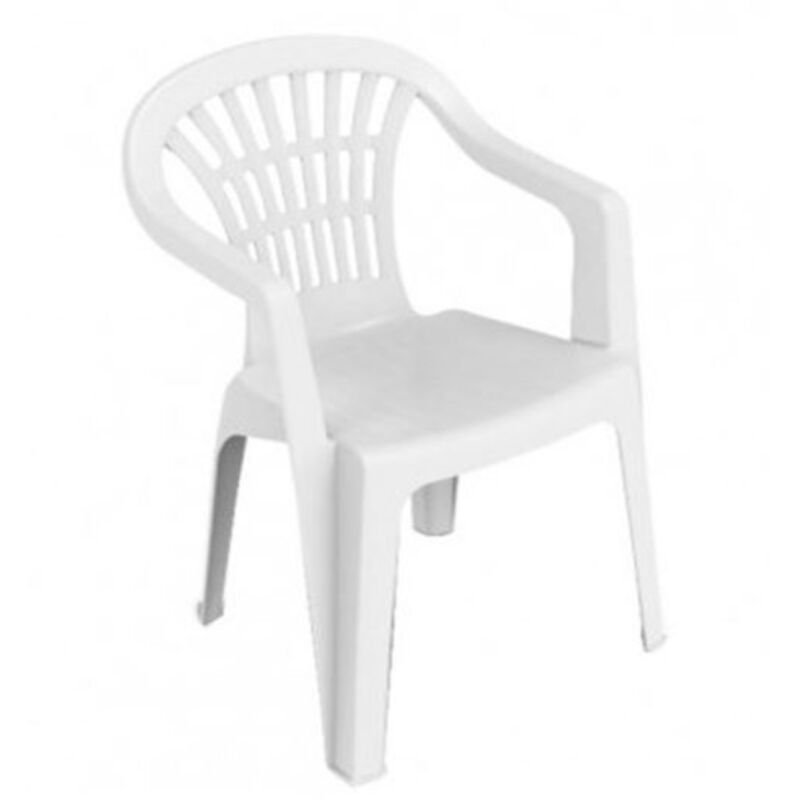 foto del prodotto sedia con braccioli lyra 56x54x80 cm bianco