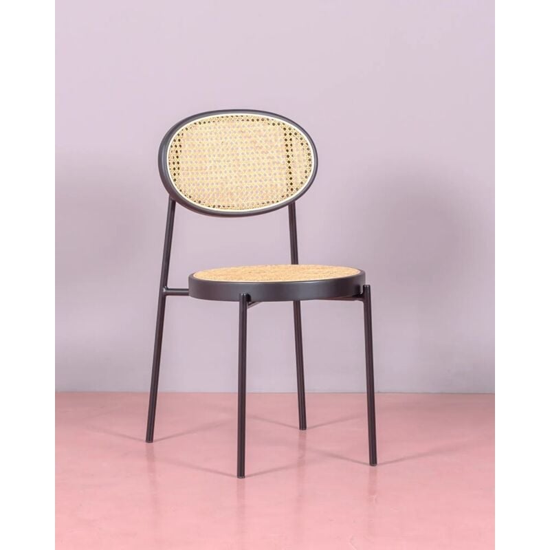foto del prodotto sedia con finiture preston nero nest dream