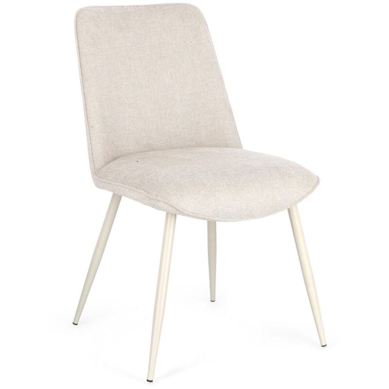 foto del prodotto sedia cora con struttura in acciaio, per arredo interno 48 x 62 x h 84 cm beige beige confezione da 1 pezzo