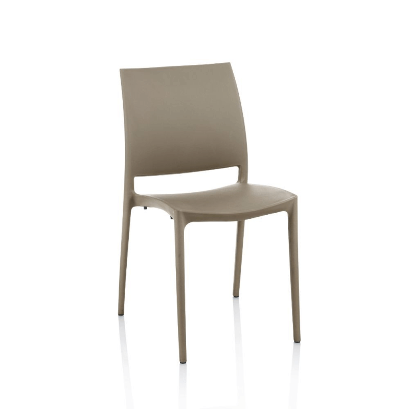 foto del prodotto sedia curtis polipropilene tortora design ergonomico effez