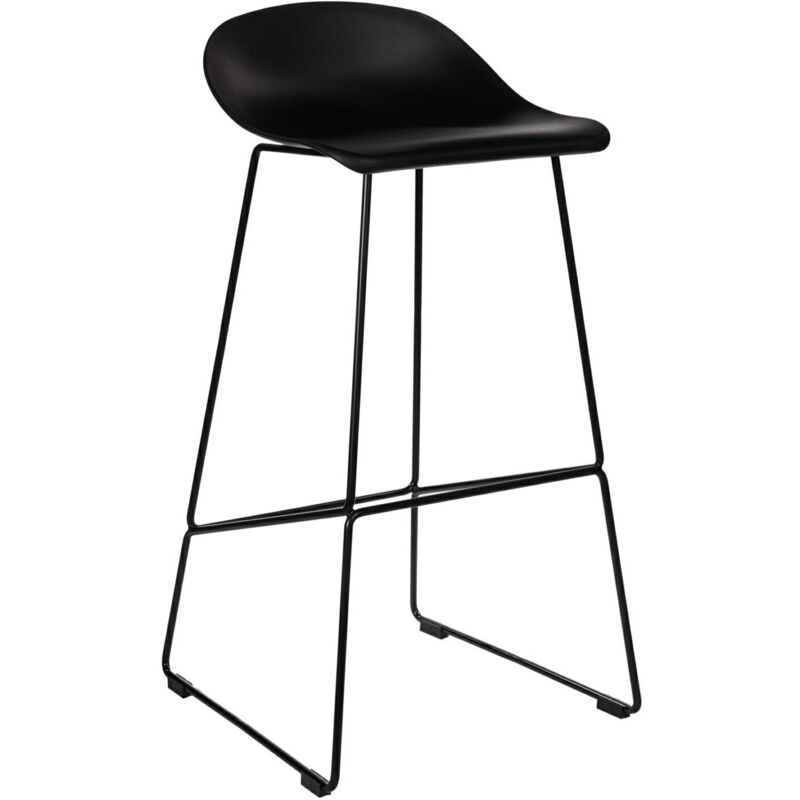 foto del prodotto sedia da bar nera molly alta 75 cm