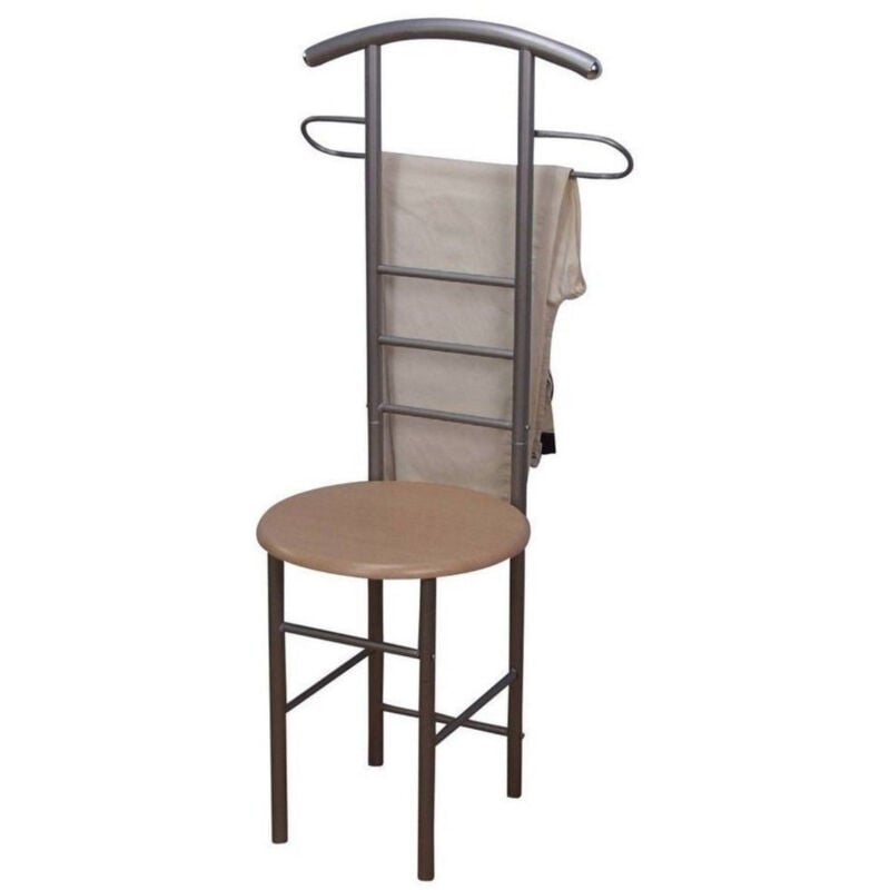 foto del prodotto sedia da camera / servomuto in acciaio e mdf color faggio med05100