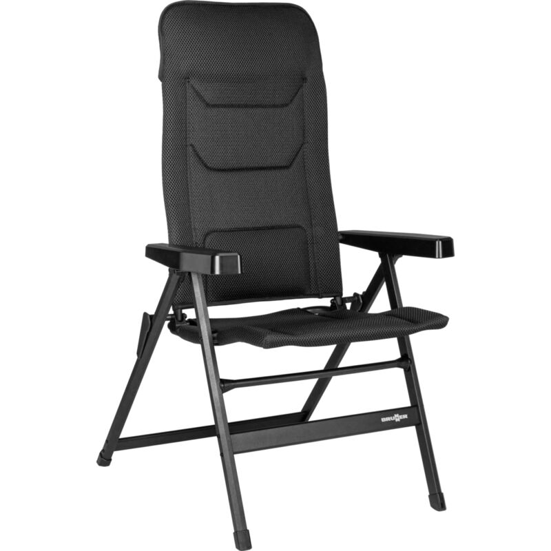 foto del prodotto sedia da campeggio reclinabile brunner rebel pro large in alluminio e 3durafeel antracite 54x45x125 cm