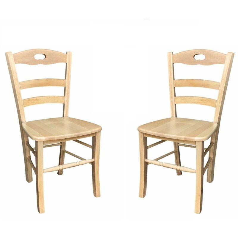 foto del prodotto sedia da cucina con seduta legno loire naturale set 2 pz
