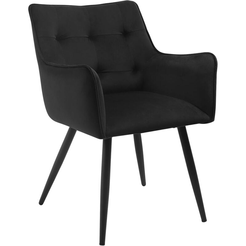 foto del prodotto sedia da cucina moderna. sedia per sala da pranzo con schienale e braccioli. poltroncina imbottita con gambe in metallo. per salotto. ufficio e