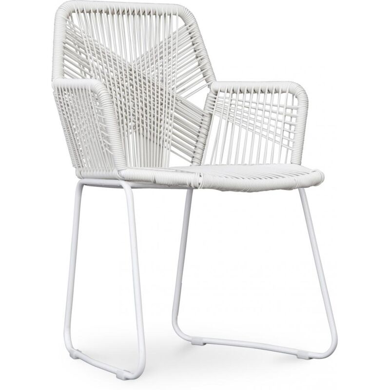 foto del prodotto sedia da esterno con braccioli sedia da giardino multicolore frony bianco