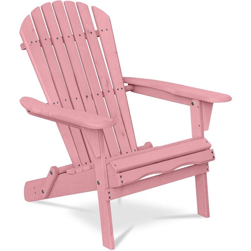 foto del prodotto sedia da esterno in legno con braccioli sedia da giardino adirondack adirondack pastel pink